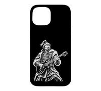 Genghis Khan Playing Electric Guitar Music Lover Case for iPhone 15