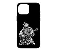 Genghis Khan Playing Electric Guitar Music Lover Case for iPhone 16 Pro Max