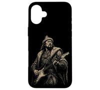 Genghis Khan Playing Guitar Case for iPhone 16 Plus