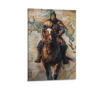 Genghis_Khan Poster 3 Artworks Picture Print Wall Art Painting Canvas Decor Home Decorative 16x24inch(40x60cm)