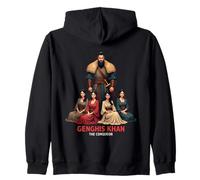Genghis Khan Warrior Conqueror of Women’s Hearts Zip Hoodie