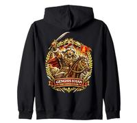 Genghis Khan Warrior Conqueror Zip Hoodie
