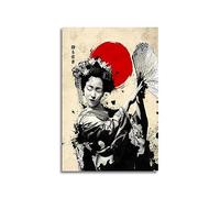GENGSHENG Vintage Japanese Samurai Dancing Geisha Poster Canvas Painting Wall Art Picture Print Room Home Decor Unframed 16 x24 inches