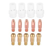 GENGUTOO 14pcs Contact Tip Gas Diffuser Tip Holder Set for MIG Welding Torch Accessories for Precise Welding Needs (Conductive tip 1.0mm)