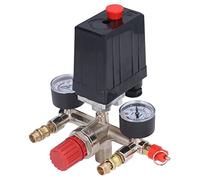 GENGUTOO Air Compressor Pressure Valve Kit Vertical Switch Manifold Regulator 90-120PSI AC for Workshop Garage Indoor