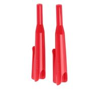 GENGUTOO Carpenter Pencil Cover Long Nose Deep Hole Woodworking Marker Covers with Clip Pocket Clip Slip Proof for Working 2Pcs (Red)