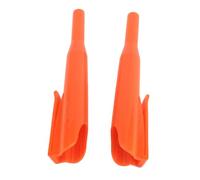 GENGUTOO Carpenter Pencil Cover Long Nose Deep Hole Woodworking Marker Covers with Clip Pocket Clip Slip Proof for Working 2Pcs (Orange)