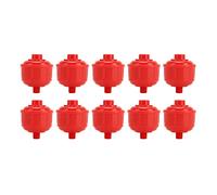 GENGUTOO Disposable Spray Gun Filter Red Wear Proof 1/4in Thread Plastic Whirlwind Air Line Filter for Pneumatic Tools