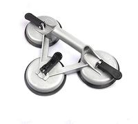 GENGUTOO Glass Suction Cup Non Slip Strong Tile Puller Aluminum Alloy Hand Floor Lifter Convenient Practical Sturdy Durable Stone Wood Ceramic Portable Handle Silver