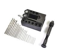 GENGUTOO Hand Drill Set Pin Vise Mini Twist Drill Bits Jewelry Making Craft Tool Kit for Model Walnut Beeswax [DIY Crafts]