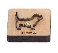 GENGUTOO Leather Cutting Die Dog Shape Punch Cutter Craft Mould Tool 47x37mm Paper Rubber