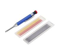 GENGUTOO Mechanical Carpenter Pencil Set Heavy Duty Long Nose Deep Hole For Woodworking (Blue)