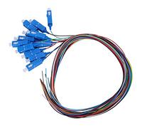 GENGUTOO SC UPC Fiber Pigtail Cable 12 Cores Single Mode SC Square Head with PVC Outer Shell for Optical Fiber Networks