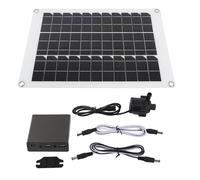 GENGUTOO Solar Fountain Pump Kit Low Noise 20W Panel Powered Water Submersible 12V for Bird Bath Fish Pond Garden Hydroponic