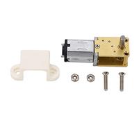 GENGUTOO Turbo gear Geared Motor Micro Brushed DC 3V Mini Reduction 1 Shaft with Fixed Seat for Intelligent Automobile Robot (30rmp)
