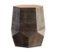 GENHAOSAN Coffee Table Art Retro Sofa Side Table Corner Coffee Wrought Iron Living Room Creative Furniture Small Round End Tables Living Room