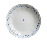 GENHAOSAN Plates Hand-Painted Ivy Glaze Medium-Color Bone China Dinner Plate Round Pastoral Style Lace Ceramic Dinner Plate Dinner Dinnerware