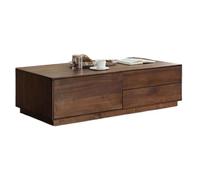 GENHAOSAN Side Tables Bedroom Retro Coffee Table Nordic Solid Wood Tea Small Apartment Modern Rectangular Simple Storage Cabinet Coffee Tables For Living Room(130cm)