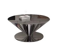 GENHAOSAN Side Tables Bedroom Suspended Mirror Stainless Steel Coffee Table Italian Coffee Table Living Room Small Household Round Coffee Table Coffee Tables For Living Room