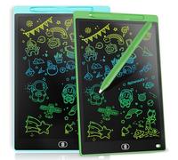 Genialba 2 Pack 10 Inch LCD Writing Board, Colourful LCD Writing Tablet, Electronic Graphic Tablet for Children's Games (Blue & Green)