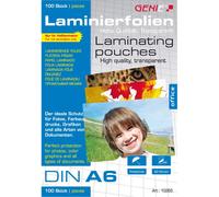 Genie 10265 (Glass Clear Laminating Pouches 80 Micron for Sizes up to DIN A6, Su