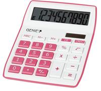 GENIE Desktop Calculator 840 P 10 Digit Display Pink 10,6 x 13,9 x 2,9 cm