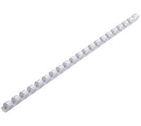 Genie 12375 6 mm Pack of 25 A4 Plastic Binding Combs - Suitable for All Binders, White
