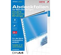 Genie 12385 Cover Sheets DIN A4 Transparent 150 Micron Suitable for All Binding Devices Pack of 25