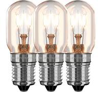 Genie 15W E14 Fridge Light Bulb -20°C Tolerant Glass 230V Pygmy SES (Pack of 3) Incandescent Bulbs 2700K Warm White | Suitable for Fridges or Freezers | Small Edison Screw Base