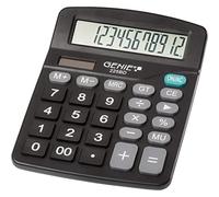 Genie 225 BD Desktop Calculator 12 Digits Dual-Power (Solar and Battery) Compact Design Black