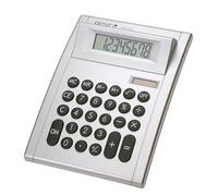 Genie 50 DC 8-Digit Desktop Calculator (Dual Power (Solar and Battery); Compact Design) Silver