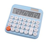 GENIE 612 B 12 Digit Desktop Calculator with Dual Power (Solar and Battery) Blue