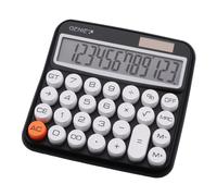 GENIE 612 BK 12-Digit Desktop Calculator with Dual Power (Solar and Battery) Bla