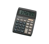 GENIE 840 DB Calculator, 10 Digit, Large Angled Display, Battery & Solar Powered, Dark Blue, 12642