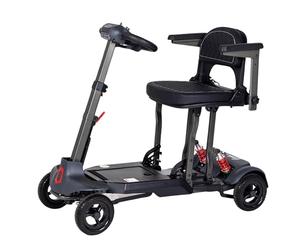 Genie Auto Folding Lightweight e-Mobility Device - 17.5kg - Remote Folding - 4mph - 9-Mile Range - Compact Travel e-Mobility Device - Car Boot & Airline-Friendly (Grey)