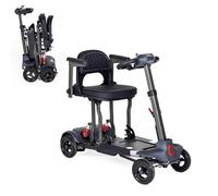 Genie Auto Folding Mobility Scooter by Monarch Mobility - 17.5kg Lightweight, Remote-Controlled, Portable & Airline Friendly for Seniors & Adults (Orange)