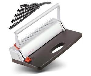 Genie CB 800 spiral binder (up to 145 sheets; DIN A4; incl. plastic binding set) silver/black