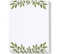 Genie Crafts 48 Pack Leaf Themed Stationery Writing Paper Set, Letter Size (8.5 x 11 In)