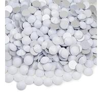 Genie Crystal ss10 Solid Chalk White Flatback Rhinestones 7200pcs, 50 Gorss 2.8 mm Bling White Glass Rhinestones Glue Fix Stone for Tumbler, Shoes, Clothes,Makeup,Nail Art,DIY Crafts