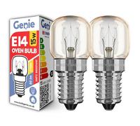 Genie E14 SES Pygmy Oven Bulbs 15W 230V Pack of 2 Oven Rated 300 C