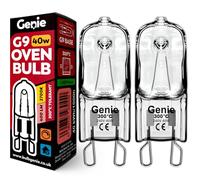 Genie G9 Halogen Oven Bulbs 40W 230V Pack of 2 Oven Rated 300 C