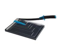 Genie GM A4 Paper Guillotine (Suitable for Sizes up to A4 12 Sheets High-Quality Metal Work Surface for Materials Such as Paper, Pictures, Craft Board - Black/Blue