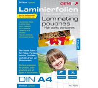 Genie Laminating Pouches DIN A4 (125 Micron) Pack of 50 DIN A4, 50er Pack, 125 m