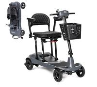 Genie Ultralight - 12kg Lightweight Portable Pavement Folding Mobility Scooter for Seniors & Adults | 4mph Speed, 9 Mile Range | Everyday Use (Black)