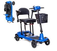 Genie Ultralight - 12kg Lightweight Portable Pavement Folding Mobility Scooter for Seniors & Adults | 4mph Speed, 9 Mile Range | Everyday Use (Blue)