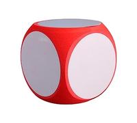 Genikeer 10cm Dry Cubes Write Wipe Off Dice, Dry Blocks Foam Blank Dice, Portable Wipe Off Dice, Multipurpose Educational Dice, White Board Dice Cube For Classroom, Game