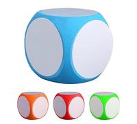 Genikeer 10cm Dry Cubes Write Wipe Off Dice, Dry Blocks Foam Blank Dice, Portable Wipe Off Dice, Multipurpose Educational Dice, White Board Dice Cube For Classroom, Game