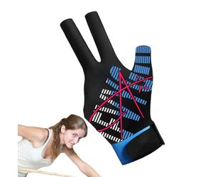 Genikeer Billiards Pool Cue Gloves | Pool Cue Unisex Sport Three Finger Gloves - Elastic Ice Silk Fabric Billiard Equipment for Amateur and Professional Players