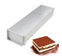 Genikeer Cake Mould for Baking - Rectangle Cake Tin Non-Stick Ice Cream Cake Pan, Long Rectangular Fixed Cake Mold for Cheesecake Chiffon Birthday Mousse Cake Party