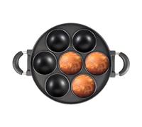 Genikeer Cake Pan Cast Iron Pan, 7-Cup Large Muffin Pan Round Kitchen Non Stick Baking Tool, Cookies Cupcake Bakeware Tin Soap Tray Mould for Scones, Muffins, Cup Cakes and Brownies